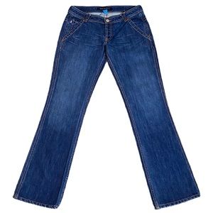 French Connection button fly flare leg jeans